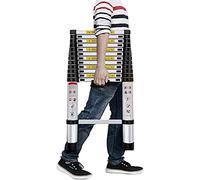 Scala telescopica portatile per soffitta, Scala telescopica in alluminio con capacità di carico 150 kg, 1,4 m-8 m (4,5 piedi-26 piedi) for uso domestico e professionale(4.4m/14.5ft)