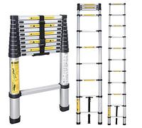 scala telescopica , Scala telescopica estensibile multiuso, scala di prolunga telescopica da 20 piedi / 16 piedi / 12,5 piedi / 10,5 piedi, in alluminio for camper sul tetto(2.6m/8.5ft)