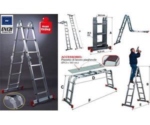 SCALA TRABATTELLO MULTIPOSIZIONE FACAL HOBBY 6 ALLUMINIO