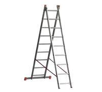 Scala TRASFORMABILE a sfilo alluminio MARCHETTI 2 elementi tronchi 11+11 5,40 m