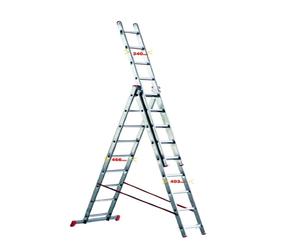 Scala TRASFORMABILE a sfilo alluminio MARCHETTI 3 elementi 12+12+12 piolo 28 mm