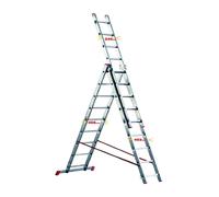 Scala a tre elementi 'or3' 9+9+9 gradini - h. 5,65 mt - montante 73x25 mm MARCHE