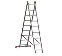 Scala TRASFORMABILE a sfilo in alluminio MARCHETTI 2 elementi 7+7 piolo 28 mm