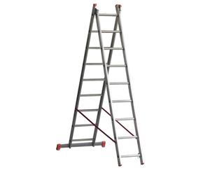 Scala TRASFORMABILE a sfilo in alluminio MARCHETTI 2 elementi 7+7 piolo 28 mm