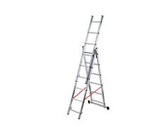 Scala trasformabile in alluminio Modula 3x6 gradini P max 150 kg Grigio