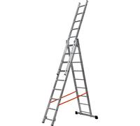 Scala trasformabile in alluminio Modula tripla 3x9 gradini P max 150 kg