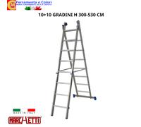 Scala Trasformabile MARCHETTI Alluminio 2 Rampe 8+8 10+10 12+12 13+13 Gradini