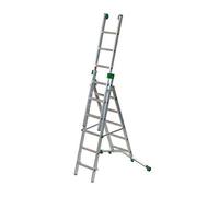 Scala trasformabile tripla in alluminio; polivalente per tutte le superficie.