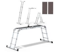 SCALA UNIVERSALE IN ALLUMINIO 4X3 CON PIATTAFORMA PRO - BR-00-6001
