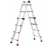 Scala universale telescopica in alluminio multiposizione con 4x2 4x2 gradini a p