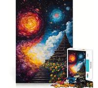 Scala verso il Cosmo - Puzzle da 1000 pezzi per adulti - Gioco di logica - Ideale per momenti di condivisione - Bordo premium - Regalo di alta qualità 50x75cm