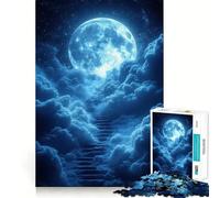 Scala verso la Luna - Puzzle da 1000 pezzi per adulti - Gioco di logica - Ideale per momenti di condivisione - Bordo premium - Regalo di alta qualità 38x26cm