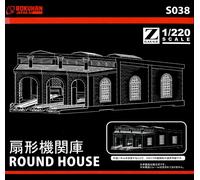 Scala Z/1:220 Rokuhan S038 3-Stall Roundhouse Kit Deposito Locomotiva Motore ...