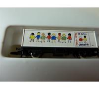 Scala Z vagone Märklin vagone container 50 anni UNICEF 1995 1996 serie specia...