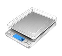 scalaa Alimentare Digitale - Mini Sensore Di Peso Di Precisione Da 3 Kg | Dispositivo Di Misurazione In Acciaio Inossidabile Ricaricabile USB, Bilancio Di Precisione 0,1 G Per Le Laboratorio Di Erbe D