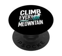 Scalare ogni escursionista divertente gatto Meowntain PopSockets PopGrip Adesivo
