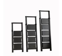 Scalas pieghevole for interni, telescopica pieghevole for la casas, scalas in acciaio compatta a 5 gradini con molteplici funzioni, portatile, capacità di 330 libbre(Black,4 step)