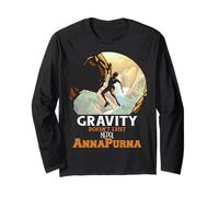 Scalatore Annapurna Mountain Mountaineer Escursione Nepal Trail Maglia a Manica