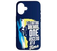 Scalatore che eleva i sogni una salita alla volta arrampicandosi Custodia per iPhone 16
