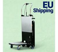 Scalatore delle scale cingolate. Scalatrice per scale da 270-400 kg con batteria. Macchina per la movimentazione dei carichi per carichi pesanti. Carrello cingolato, carrello a mano