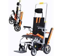 Scalatore Elettrico per Scale Cingolate-Pieghevole Sedia a rotelle elettrica, paziente scala ascensori sedia mobile scala, strisciante/stile intelligente, con pannello di funzionamento/Up Down, pe