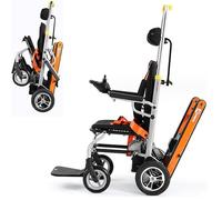 Scalatore Elettrico per Scale Cingolate-Pieghevole Sedia a rotelle elettrica, paziente scala ascensori sedia mobile scala, strisciante/stile intelligente, con pannello di funzionamento/Up Down, pe