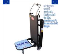 Scalatore per scale ad alta potenza commerciale e domestico. Carrello da trasporto per arrampicata su carico. Il carrello della spesa cingolato è pieghevole a