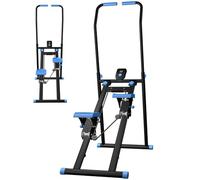 Scalatore per scale per uso domestico, pieghevole, portatile, con manico regolabile, pedale grande, macchina per esercizi cardio e corpo, maniglia rivolta verso l'interno