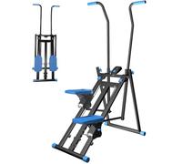 Scalatore per scale per uso domestico, pieghevole, portatile, con manico regolabile, pedale grande, macchina per esercizi cardio e corpo, maniglia rivolta verso l'esterno