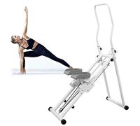 Scalatore verticale, attrezzatura per esercizi stepper per scale, con manubrio e pedali regolabili, strumento intelligente a LED, macchina per allenamento completo del corpo, bianco