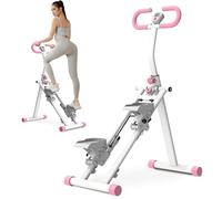 Scalatore verticale stepper per palestra domestica, macchine per esercizi di scale, attrezzatura cardio fitness pieghevole con manubrio regolabile e display LCD, allenamento completo per donne e
