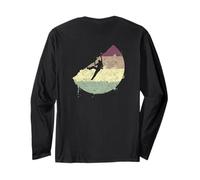 Scalatori Boulder Distressed Rock Mountain Climbing Maglia a Manica