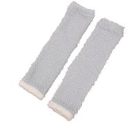 Scalda Ginocchia Calzini lunghi in pile di corallo invernale da donna in peluche Inverno caldo spesso Ginocchiere for coscia Calze Scaldamuscoli Calzino for pavimento alto for dormire a casa(Grey)