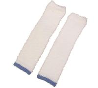 Scalda Ginocchia Calzini lunghi in pile di corallo invernale da donna in peluche Inverno caldo spesso Ginocchiere for coscia Calze Scaldamuscoli Calzino for pavimento alto for dormire a casa(White)