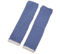 Scalda Ginocchia Calzini lunghi in pile di corallo invernale da donna in peluche Inverno caldo spesso Ginocchiere for coscia Calze Scaldamuscoli Calzino for pavimento alto for dormire a casa(Blue)