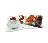 Scalda Nduja in Terracotta De Luca + Nduja Di Spilinga Riserva Premium Di Suino Vasetto 180 gr + Candela 100% italiana Made In Calabria