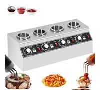 Scalda Salse E Condimenti Elettrico Con Controllo Preciso Della Temperatura (30-85°C), Ideale Per Ristoranti - Mantiene Caldi Formaggio, Cioccolato, Ketchup E Burro(4cans)