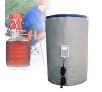 Scalda Secchio Resistente Alle Intemperie, Coperta Termica Per Bombole Di Propano, Scalda Fusti Con Termostato Regolabile, Riscaldamento Isolato Per Fusti In Acciaio E Polietilene Grey-200L/55Gal