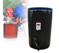 Scalda Secchio Resistente Alle Intemperie, Coperta Termica Per Bombole Di Propano, Scalda Fusti Con Termostato Regolabile, Riscaldamento Isolato Per Fusti In Acciaio E Polietilene Black-200L/55Gal