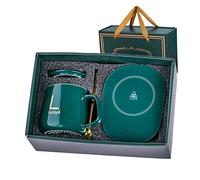 Scalda Tazza da Caffè Elettrico,55℃i Tazza di Controllo della Temperatura Intelligente per caffè Cacao e Bevande Calde, per casa e Ufficio scaldatazze elettrico (Green)