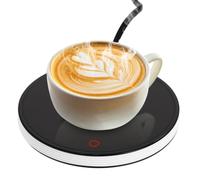 Scalda Tazze da Caffè Intelligente con 2 Impostazioni di Temperatura, Sottobicchiere Riscaldato Elettrico Spegnimento Automatico 8 Ore, Scaldatazze Fino a 55 ℃ per Latte Bevande Caffè Tè (Bianco)