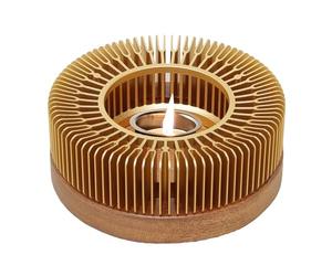 Scalda Tè In Alluminio Addensato - Portacandele Con Base In Noce Da 11 Cm 15 Cm, Bruciatore A Per Teiera Per Aromaterapia, Robusto Fornello Tealight Per Cerimonia Del Tè Regalo Di Nozze De