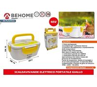 Scalda Vivande Elettrico Portatile 40W 2 Scomparti 1000+450 ml Rosso/Giallo