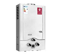 Scaldabagno a Gas 12LPM,Scaldabagno Gas GPL 24KW con Pressione dell'Acqua di Avviamento Super Bassa di 0,2 bar,per Casa,Camper,Cabina,Fienile,Funzionamento a Propano e Butano