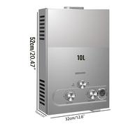 Scaldabagno a Gas GPL Istantaneo 6 A 18L Inverno/Estate Accensione a Batteria