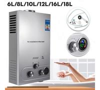 Scaldabagno a propano GPL Scaldabagno a parete da 8 litri Display digitale per famiglia RV Camping Scaldabagno portatile senza serbatoio