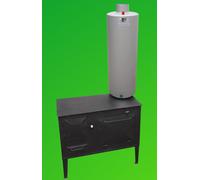 Scaldabagno Boiler per A Legna Stufa Camino Nuovo 80Lt Grigio /Nero Tusima