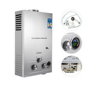 Scaldabagno Caldaia Acqua Calda GPL 6L 12KW Istantaneo a Gas Butano Display LED