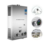 Scaldabagno Caldaia Acqua Calda GPL 8L 16KW Istantaneo a Gas Butano Display LED