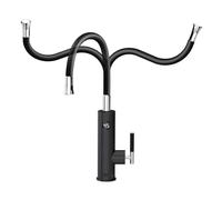 Scaldabagno elettrico 220 Riscaldatore a flusso Rubinetto da cucina 2 in 1 Miscelatore for riscaldamento acqua senza serbatoio Geyser(Black-universal)